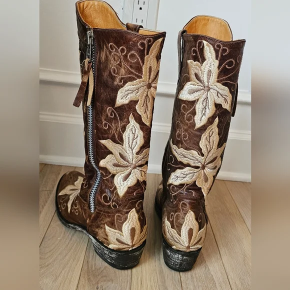 **Rare** Old Gringo Embroidered Brown Razz Boots Size 9m - Picture 8 of 16